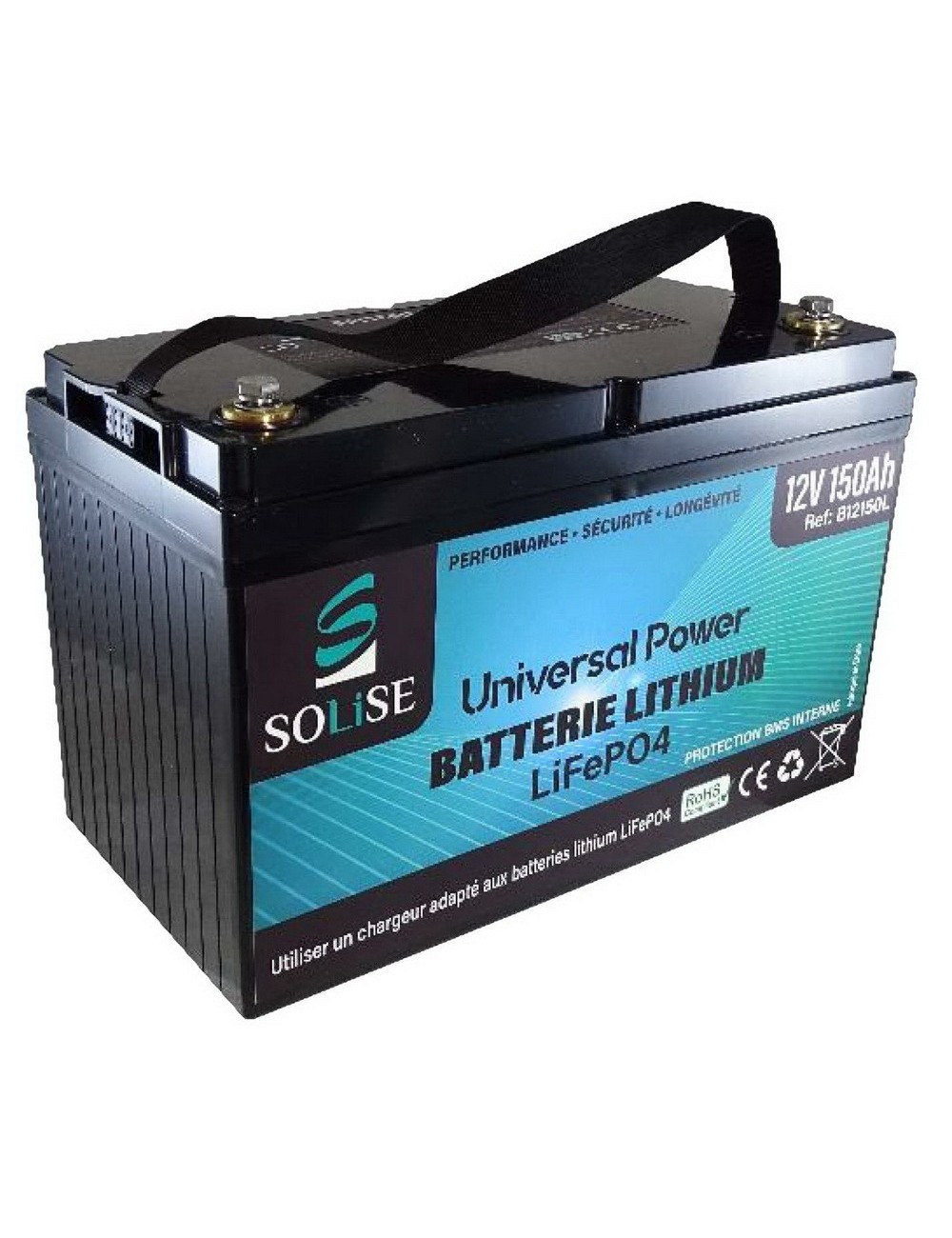 RNS B12150L (B12150L) Batterie LiFePO4 12V Solise (12V - 150Ah)