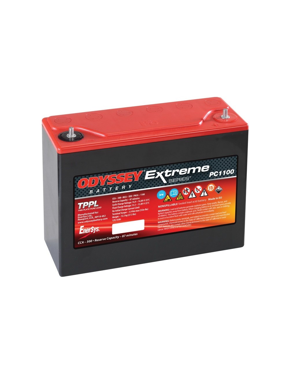 H ODS-AGM40E (ODS-AGM40E) Batteries Plomb Performance Odyssey Enersys (12V  - 45Ah)