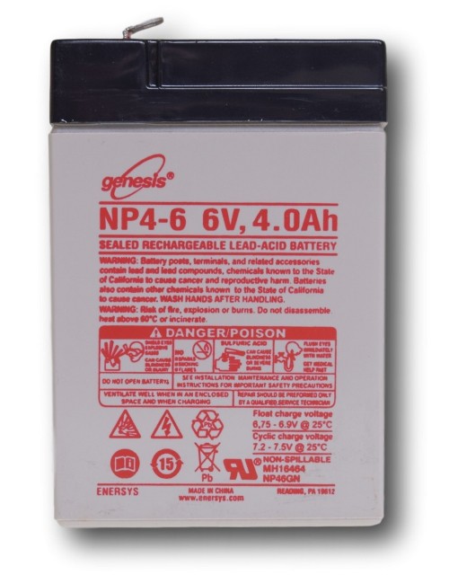 NP4-6RS, Batterie au plomb étanche Yuasa 6V 4Ah cyclique