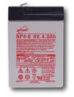 H NP4-6 (NP4-6) Batteries Plomb Performance Standard (Genesis NP) Enersys ( 6V - 4Ah)