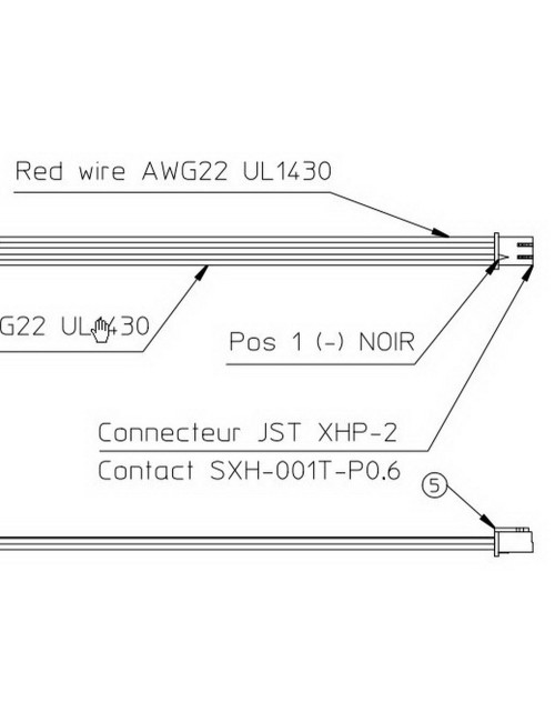 Dubbel rij 4,8V 1,7Ah (VH AA) + connector C220 -802758-