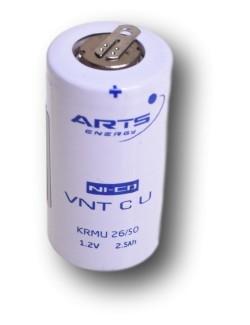 Cell 1,2V 2,6Ah (VNT C U) + solder tabs -792333-