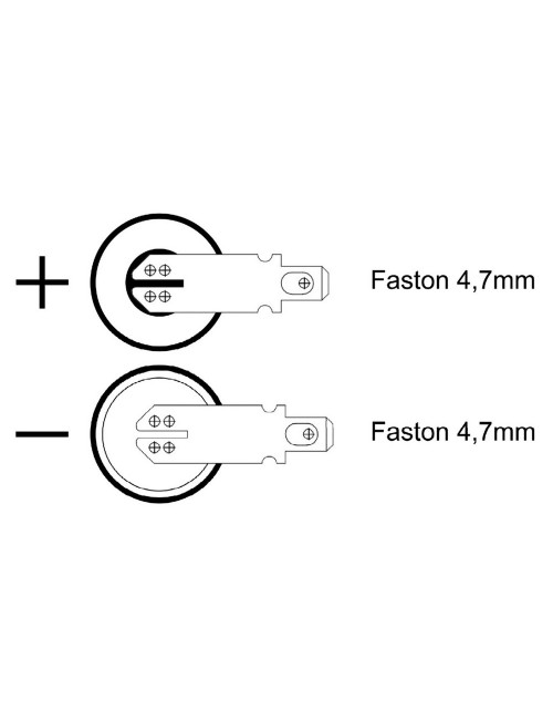 Rangée 3,6V 2,6Ah (VNT C) + Faston (+3-3) -802432-