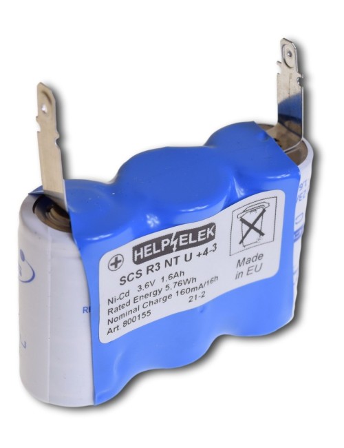 SCS R3 NT U +4-3 (800155) Ni-Cd & Ni-MH batterijen 3,6v Arts Energy (3,6V - 1,65Ah) | Mister Battery