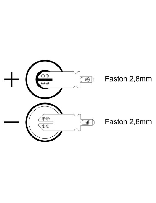 Staaf 3,6V 1,6Ah (VNT CS U) + Faston (+1-1) -803832-