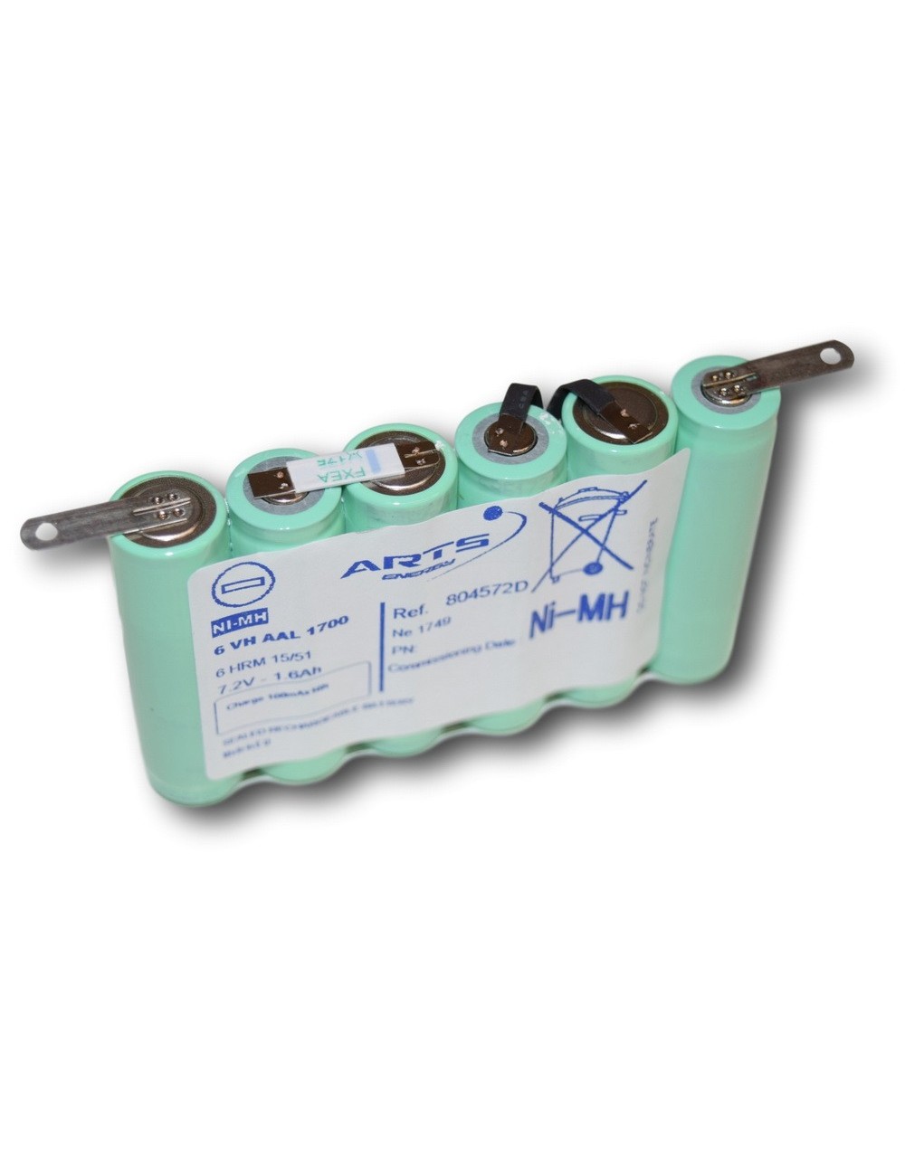 Rij 7,2V 1,7Ah (VH AA) + soldering lip -804572-