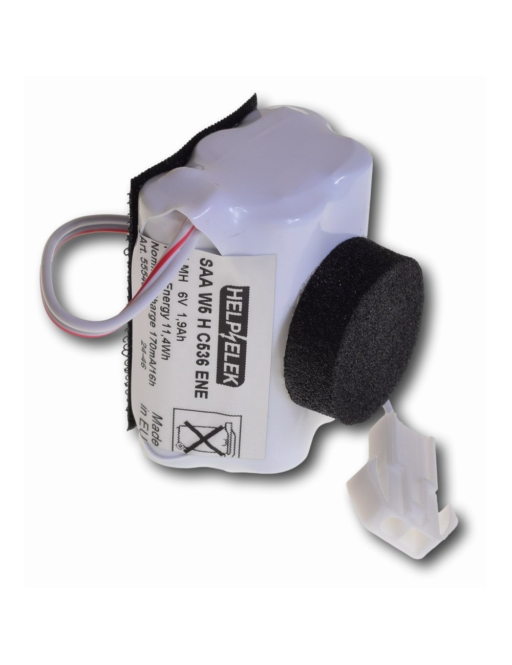 Laser Game batterij 6V 1,9Ah (VH AA) + connector C536 -555426-