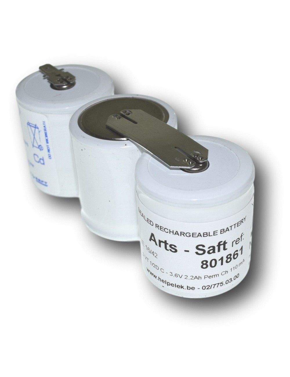 Rij 3,6V 2,5Ah (VT D1/2) + Faston (+3-3) -801861-