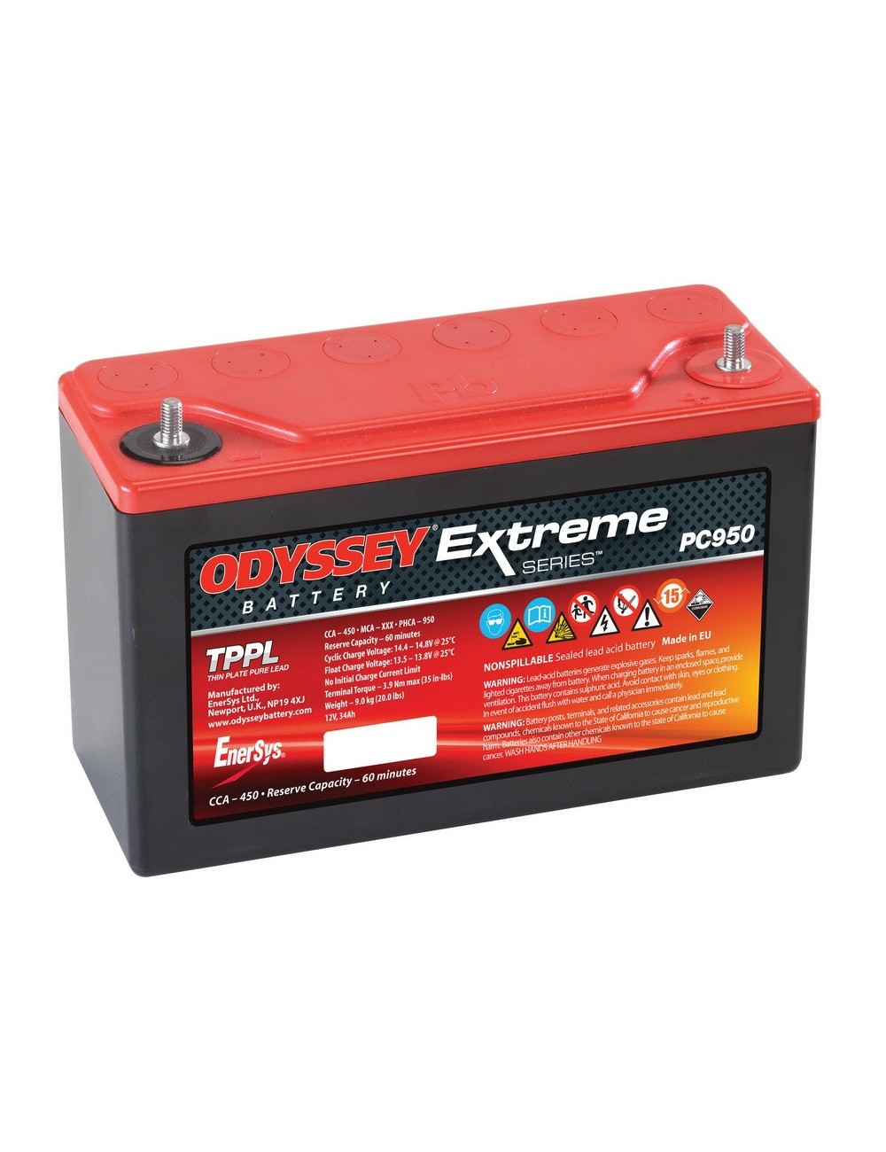 Loodbatterij 12V 34Ah (PC950/ODS-AGM30E)